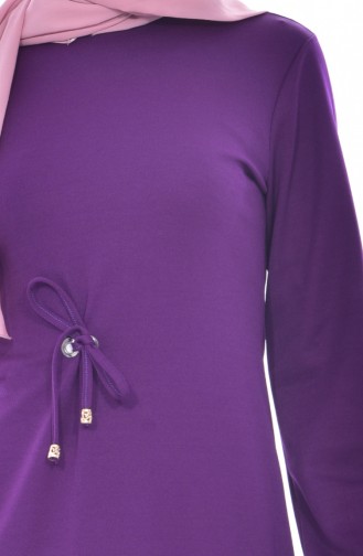 بوجليم فستان بتصميم حزام للخصر 1152-04 لون بنفسجي 1152-04
