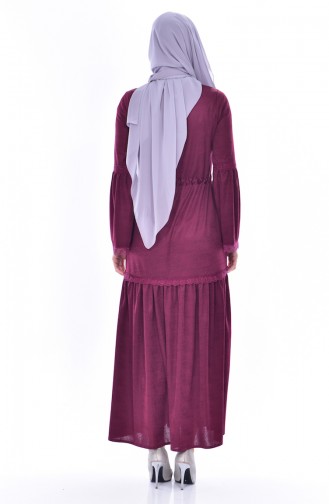 Plum Hijab Dress 1184-02
