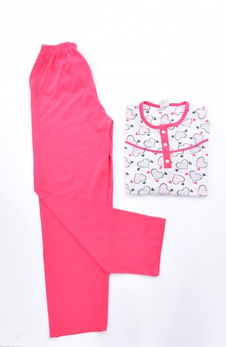 Baskılı Pijama Takım 1030-01 Nar 1030-01