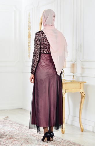 Pink Hijab Evening Dress 81538-11