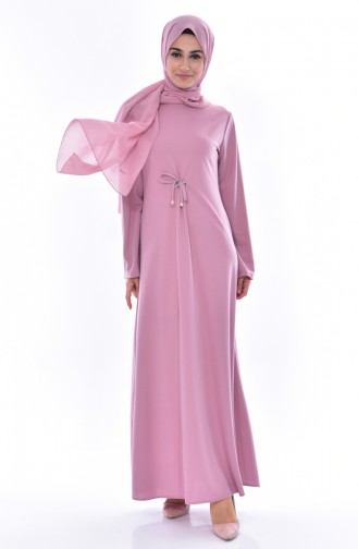 Kleid mit Gürtel 1152-07 Pink 1152-07