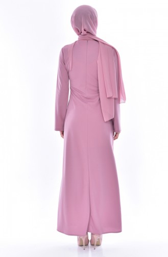 Buglem Belt Detailed Dress 1152-07 Pink 1152-07