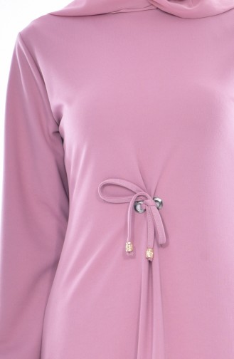 Buglem Belt Detailed Dress 1152-07 Pink 1152-07