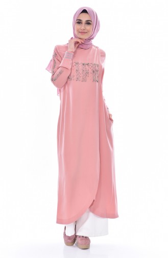 Abaya İmprimée de Pierre 35821-04 Poudre 35821-04