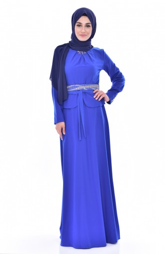 Saxe Hijab Dress 2236-05