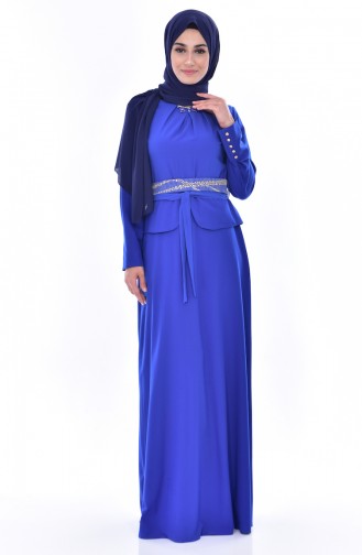 Saxon blue İslamitische Jurk 2236-05