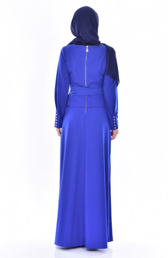 Saxe Hijab Dress 2236-05