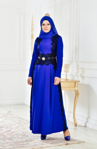 Saxon blue İslamitische Jurk 2314-05