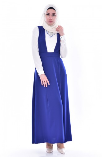 Saxe Hijab Dress 0745-04