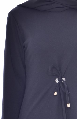 Buglem Belt Detailed Dress 1152-01 Black 1152-01