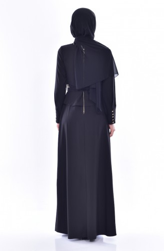 Black Hijab Dress 2236-04