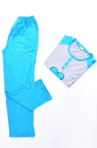 Women´s Pajamas Suit 2010K-01 Turquoise 2010K-01