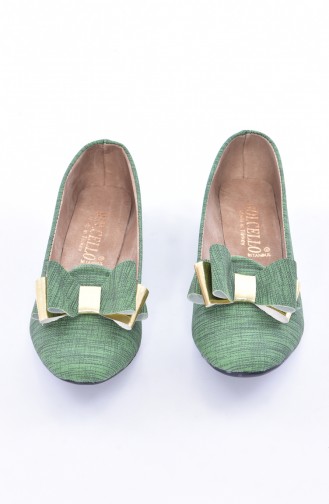 Light Green Woman Flat Shoe 50192-16