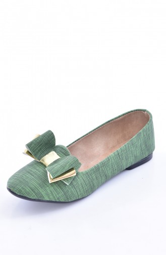 Light Green Woman Flat Shoe 50192-16