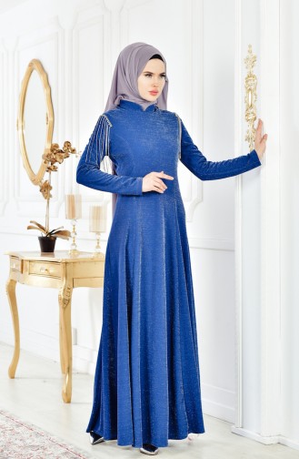 فستان محاك بخيوط لامعة  0553-03