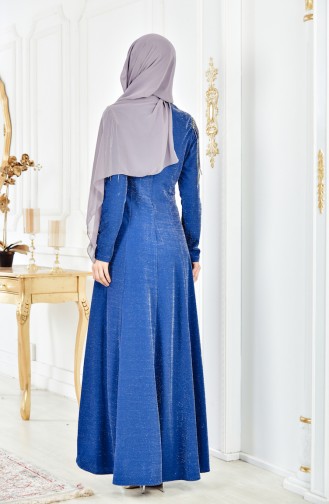Indigo Hijab Dress 0553-03
