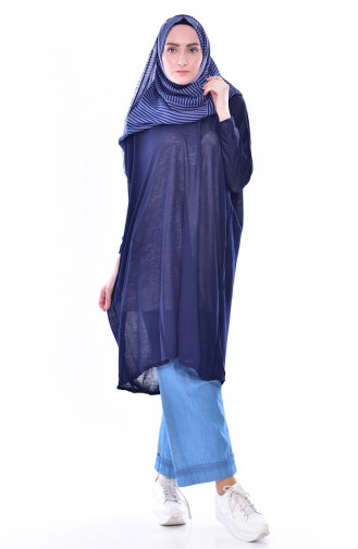 Bat Sleeve Tunic 40014-02 Navy Blue 40014-02