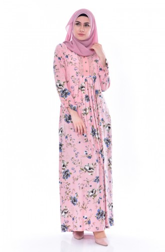 Powder Hijab Dress 1910-02