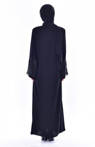Dantelli Abaya 0180-01 Siyah