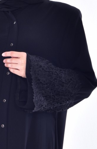 Dantelli Abaya 0180-01 Siyah