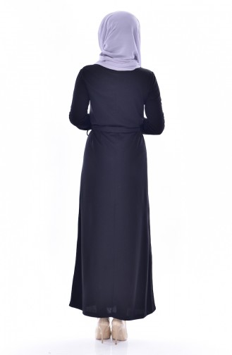 Black Hijab Dress 3852-05