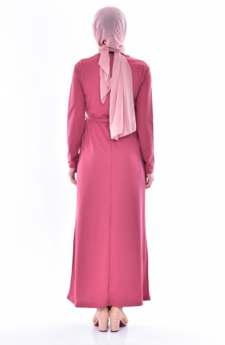 Robe Hijab Rose Pâle 3849-10