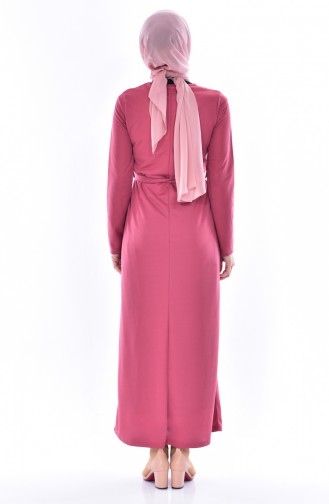 Dusty Rose Hijab Dress 3850-01