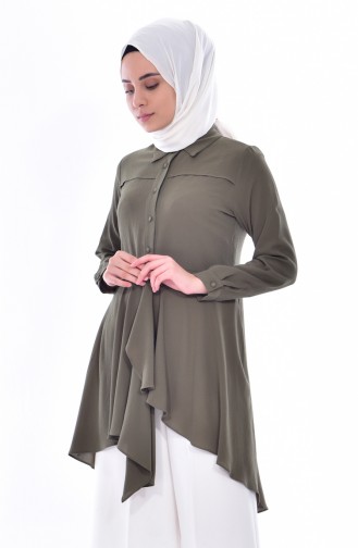 Asymmetrische Tunika 1122-04 Khaki 1122-04