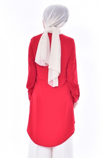 Pearls Asymmetrical Tunic 1083-03 Red 1083-03