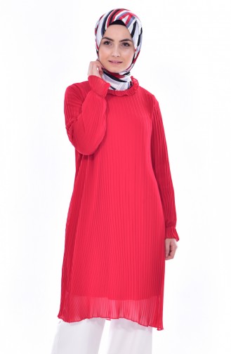 Pleated Tunic 1106-05 Red 1106-05