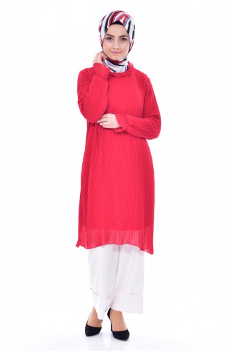 Pleated Tunic 1106-05 Red 1106-05