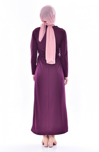 Plum Hijab Dress 3850-10
