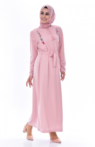 Powder Hijab Dress 3849-08