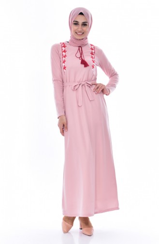 Powder Hijab Dress 3850-07