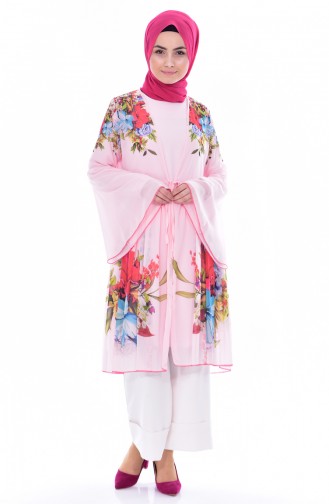 Chiffon Cap Tunic Double Suit 0100-01 CandyPink 0100-01