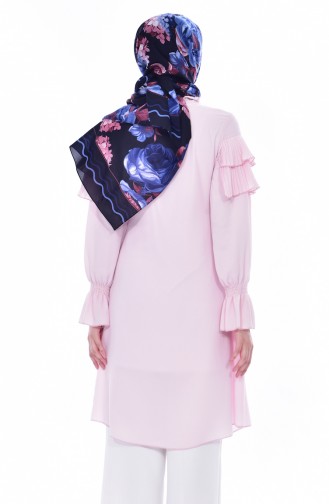 Pliseli Tunik 1099-02 Şekerpembe 1099-02