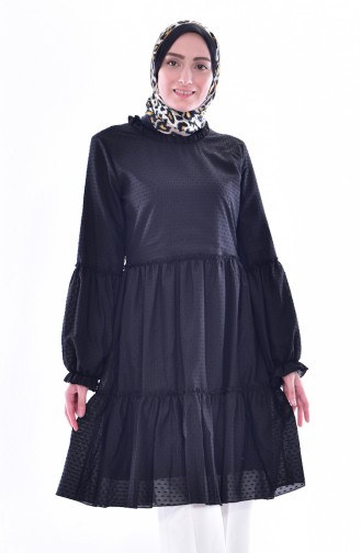 Ruffled Tunic 1121-02 Black 1121-02