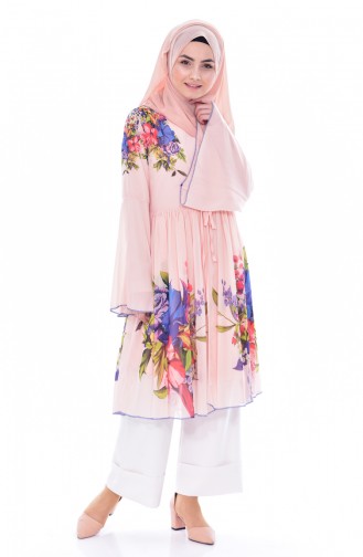 Chiffon Cap Tunic Double Suit 0100-02 Salmon 0100-02