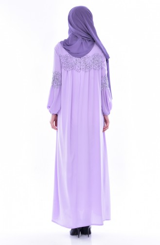 Light Lilac Hijab Dress 1891-06