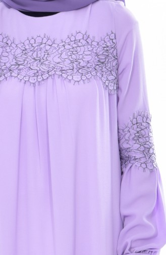 Light Lilac Hijab Dress 1891-06