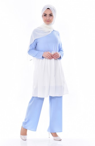 YNS Tunic Pants Double Suit 3859-06 Baby Blue 3859-06