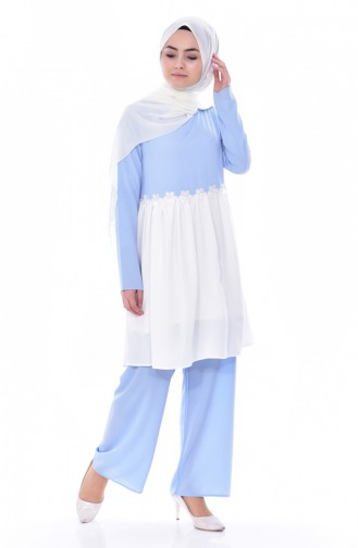 YNS Tunic Pants Double Suit 3859-06 Baby Blue 3859-06