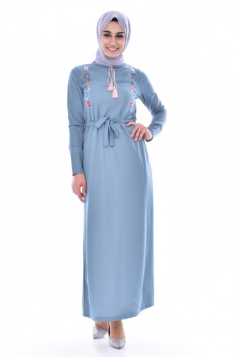 Mint Green Hijab Dress 3849-06