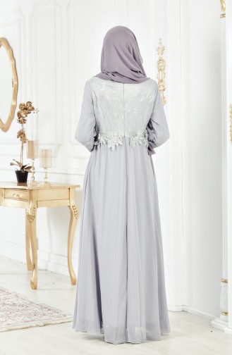 Abendkleid 8143-03 Grau 8143-03