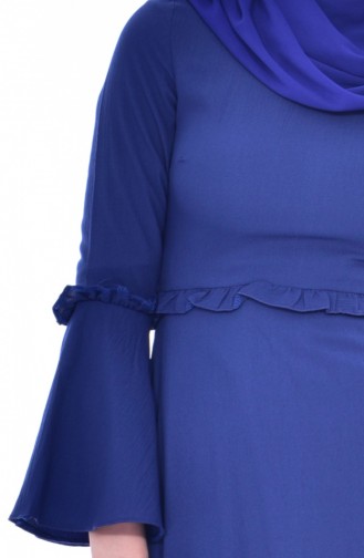 Ruffle Detailed Dress 8035-02 Indigo 8035-02