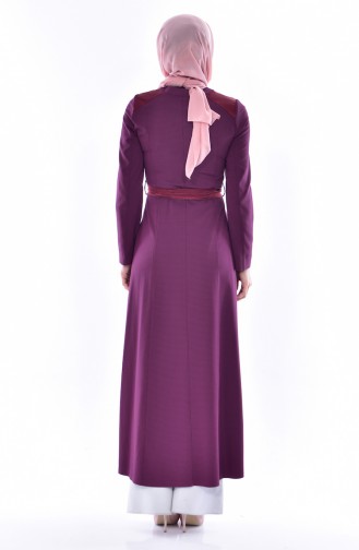 Hijab Mantel mit Reißverschluss 1035-02 Zwetschge 1035-02