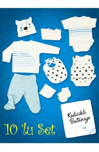 Blue Baby Bodysuit Set 5022