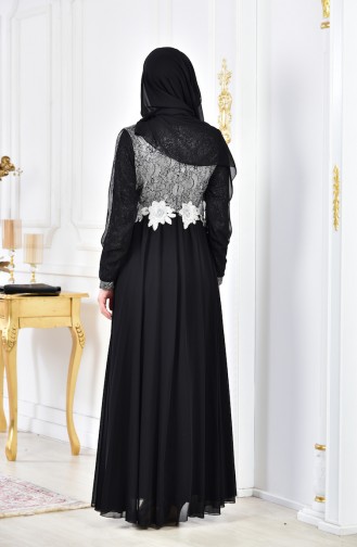 Robe de Soirée a Paillette 8143-02 Noir 8143-02