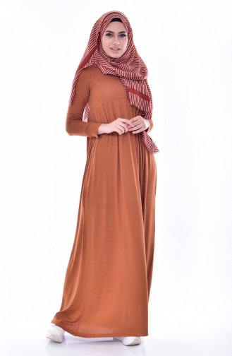 Robe Plissée Grande Taille 0729B-11 Tabac 0729B-11