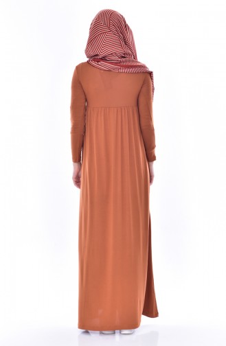 Robe Plissée Grande Taille 0729B-11 Tabac 0729B-11